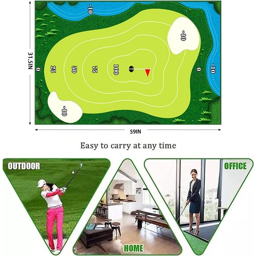 Golf chipping game mat - golf,