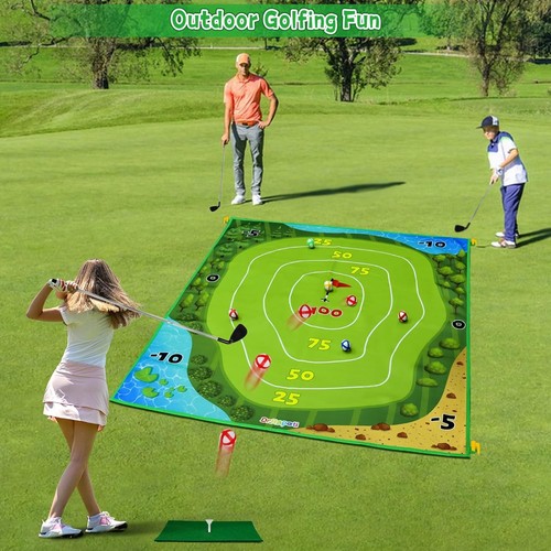 Golf chipping game mat - golf,