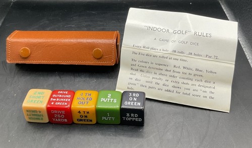 Vintage bakelite golf dice - golf,