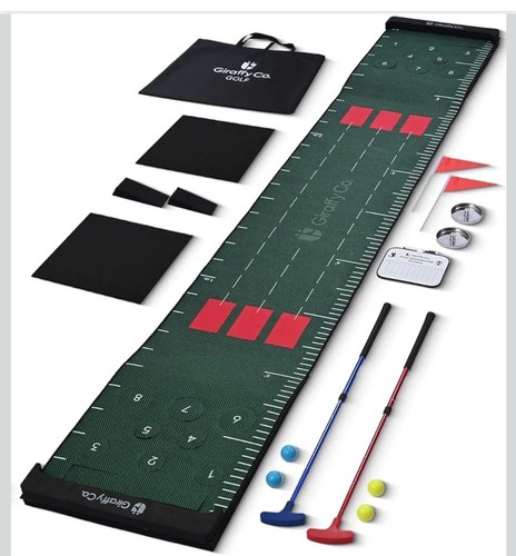 Golf putting mat set - mat, indoor